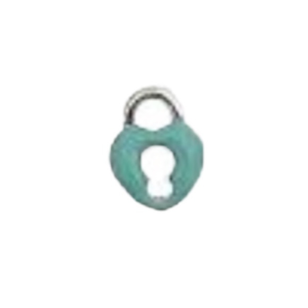 New Origami Owl Turquoise And Silver Lock Locket Charm